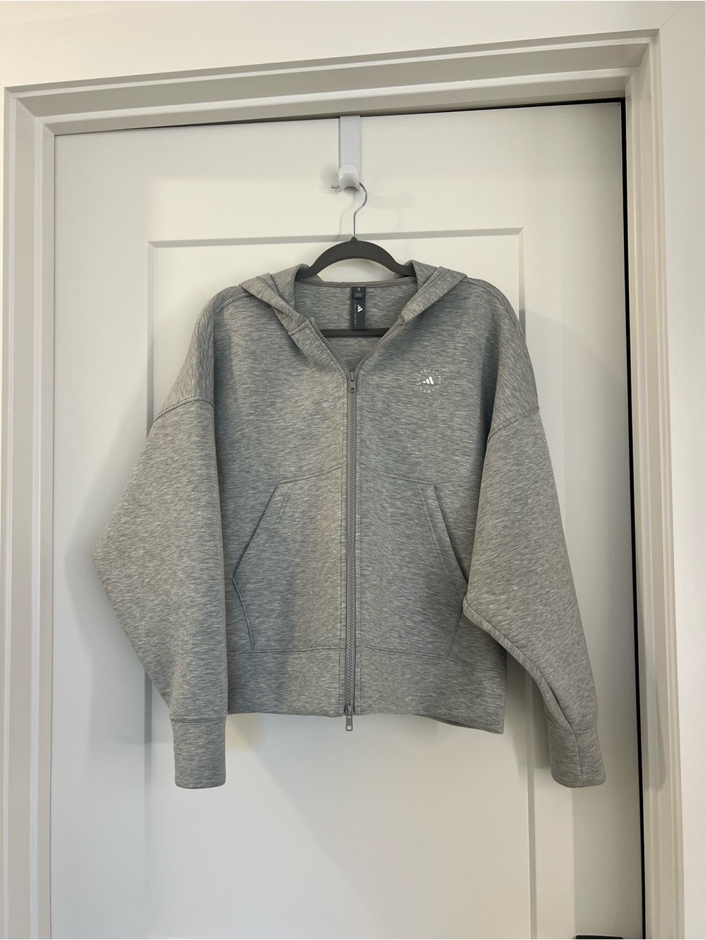 Adidas Stella McCartney Grey Zip-Up Hooded Jacket